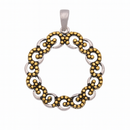 Clearance-High Polished 925 Sterling Silver Wreath Pendant -SPP00038