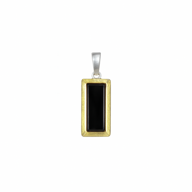 Liquidación - Colgante de barra de plata de ley 925 tricolor - P 640350