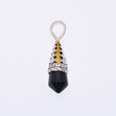 Liquidación - Colgante de péndulo de ónix bicolor en plata de ley - SPP00049