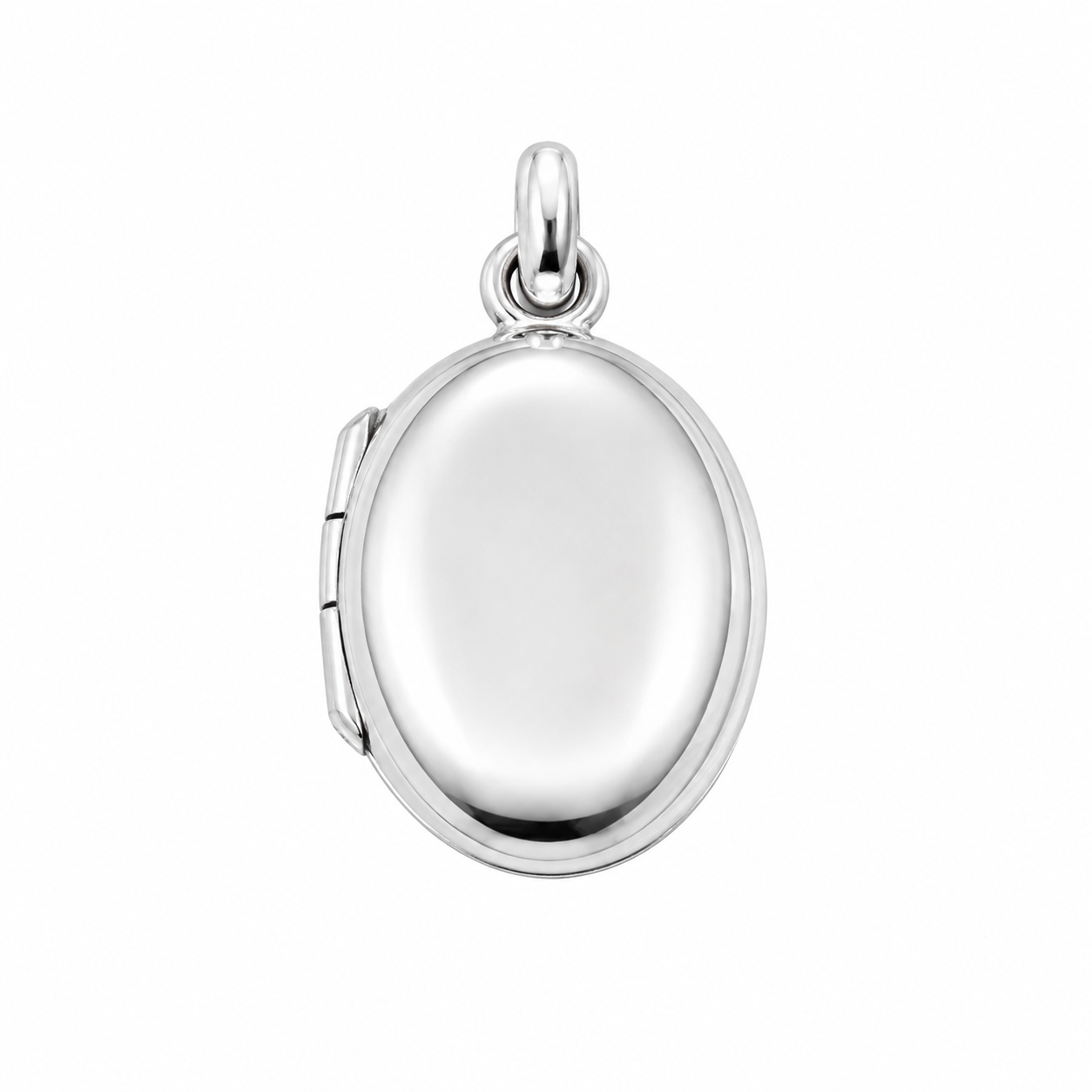 925 Sterling Silver High Polished Oval Locket- SPP00062