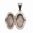 925 Sterling Silver High Polished Oblong Wave Locket- SPP00063