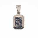 925 Sterling Silver High Polished Rectangle Filigree Locket Pendant- SPP00065