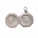 925 Sterling Silver High Polished Octagon Filigree Locket Pendant - SPP00066