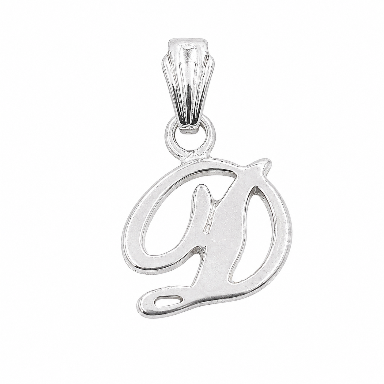 925 Sterling Silver Dainty Initial Charm Pendants-SPP00097