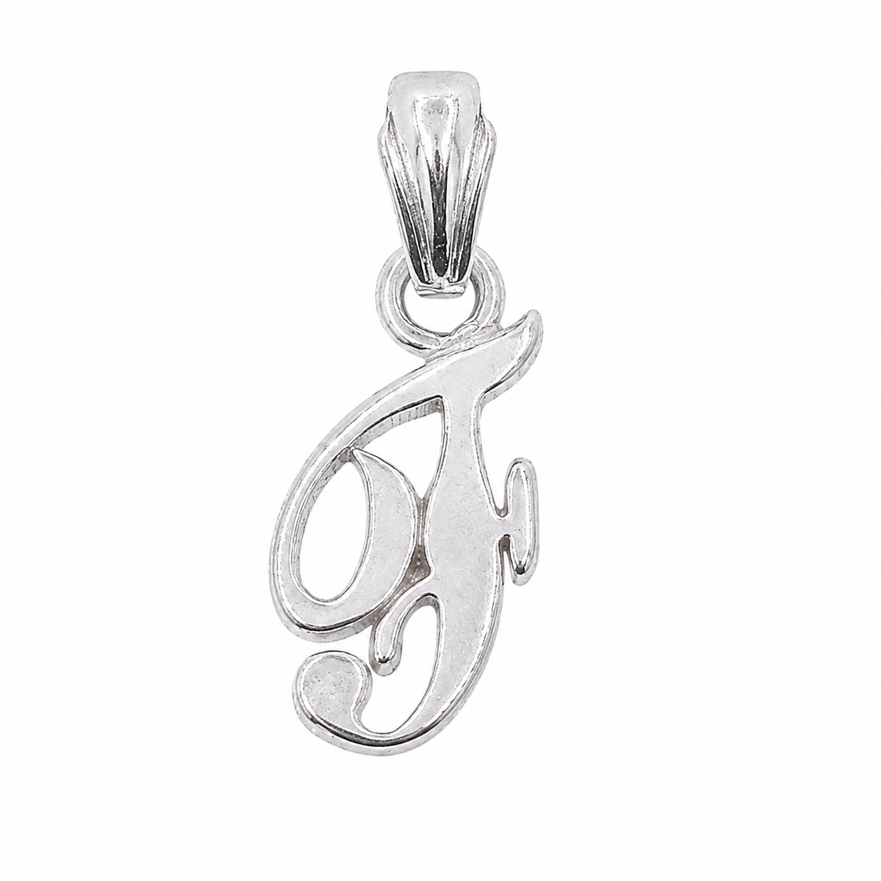 925 Sterling Silver Dainty Initial Charm Pendants-SPP00097