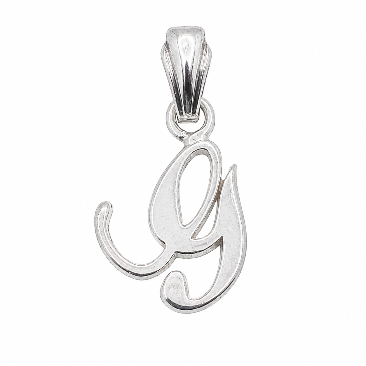 925 Sterling Silver Dainty Initial Charm Pendants-SPP00097