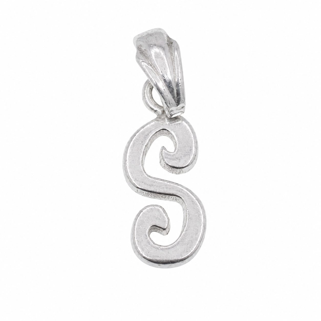 925 Sterling Silver Dainty Initial Charm Pendants-SPP00097