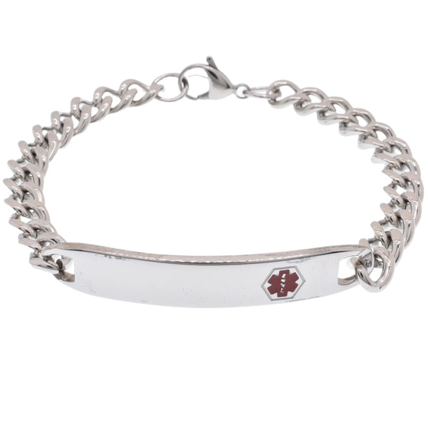 Stainless Steel Medical ID 8mm Bracelet - SSB00248 | Silver Palace