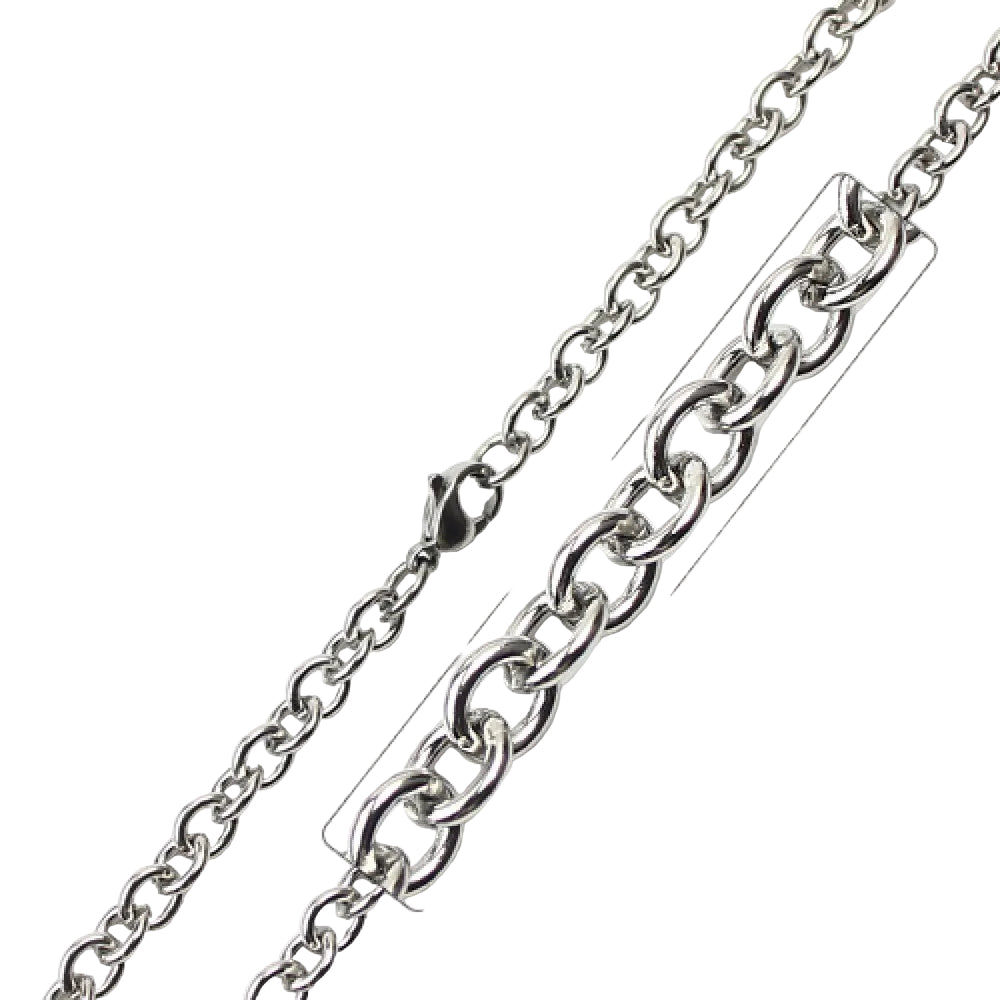 Plated Stainless Steel 4.9 MM Link Chain Necklace - SSC008