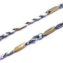 Gold & Rhodium Plated Stainless Steel 3MM Link Chain Necklace - SSC030