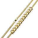 Plated Stainless Steel 3.5 MM Cuban Link Chain Necklace - SSC037