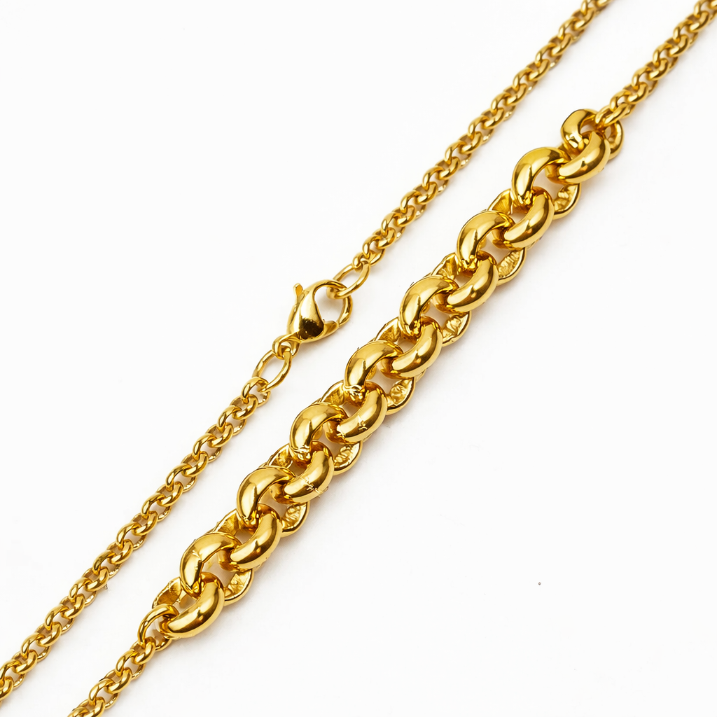Plated Stainless Steel 2.5 MM Cuban Link Chain Necklace - SSC038