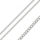 Rhodium Plated Stainless Steel 6 MM Curb Link Chain Necklace - SSC083