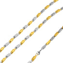 Plated Stainless Steel 3MM Bullet Link Chain Necklace - SSC088
