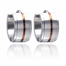 Rose Gold & Rhodium Plated Stainless Steel Huggie Earring - SSE00002