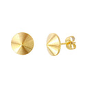 Plated Stainless Steel Large Spiked Stud Earrings - SSE00103