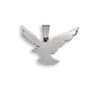 Colgante de águila en vuelo en capas de acero inoxidable rodiado de 38 mm x 26 mm - SSP00099