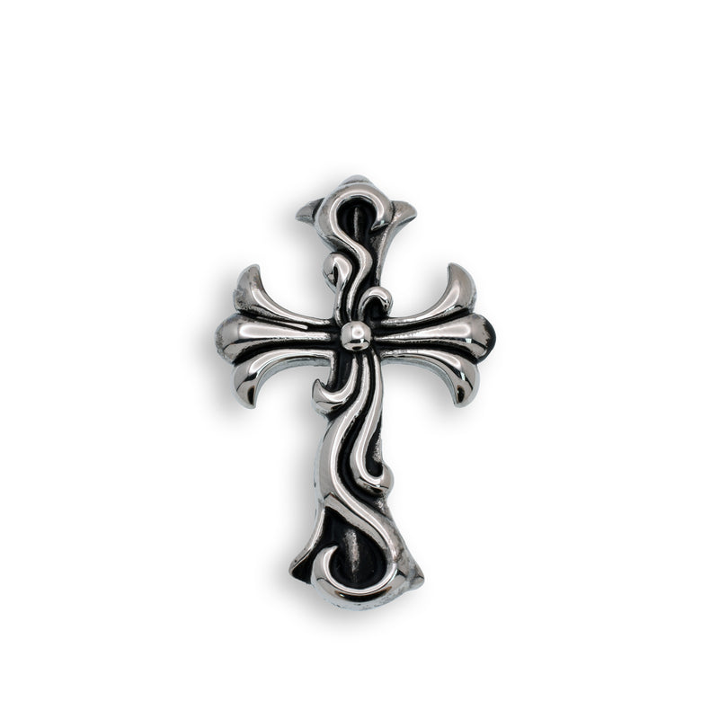 Colgante de cruz de filigrana de acero inoxidable oxidado - SSP00332