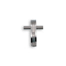 Rhodium Plated Stainless Steel Cross Pendant - SSP00369