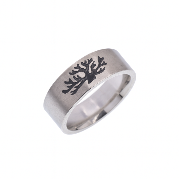 High Polish Tree Branch Design Sterling Silver Band Ring - Wholesale .925 Silver, Sizes 3-12