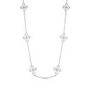 Clearance-Silver 925 Rhodium Plated Pointy Cross CZ Necklace - STP00598