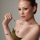 Plata 925 3 Pulsera de eslabones CZ con barco ovalado multicolor - BGB00261