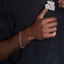 Rhodium Plated 925 Sterling Silver Round CZ Tennis Necklace and Bracelet 3mm - STP01709 RH