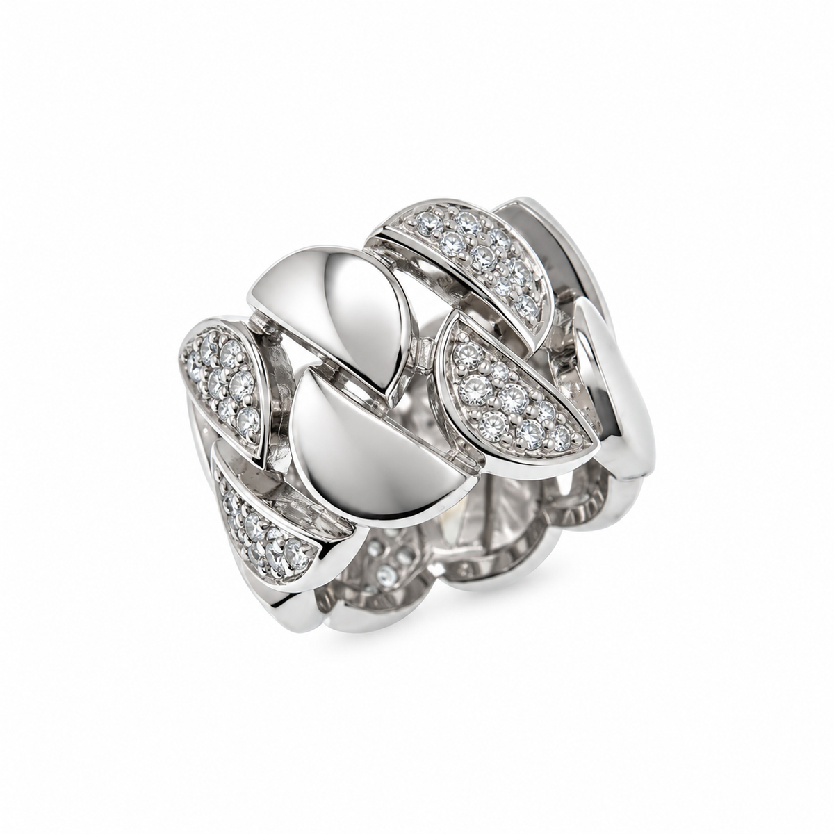 Anillo de plata 925 rodiada con flor de 3 circonitas - STR00259