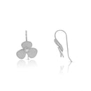 Closeout-Juego de aretes y collar con gancho de circonita cúbica y flor chapada en oro 925 - STS00243