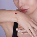 Pulsera de plata de ley 925 rodiada con eslabones cubanos de 10,6 mm - GMB00145