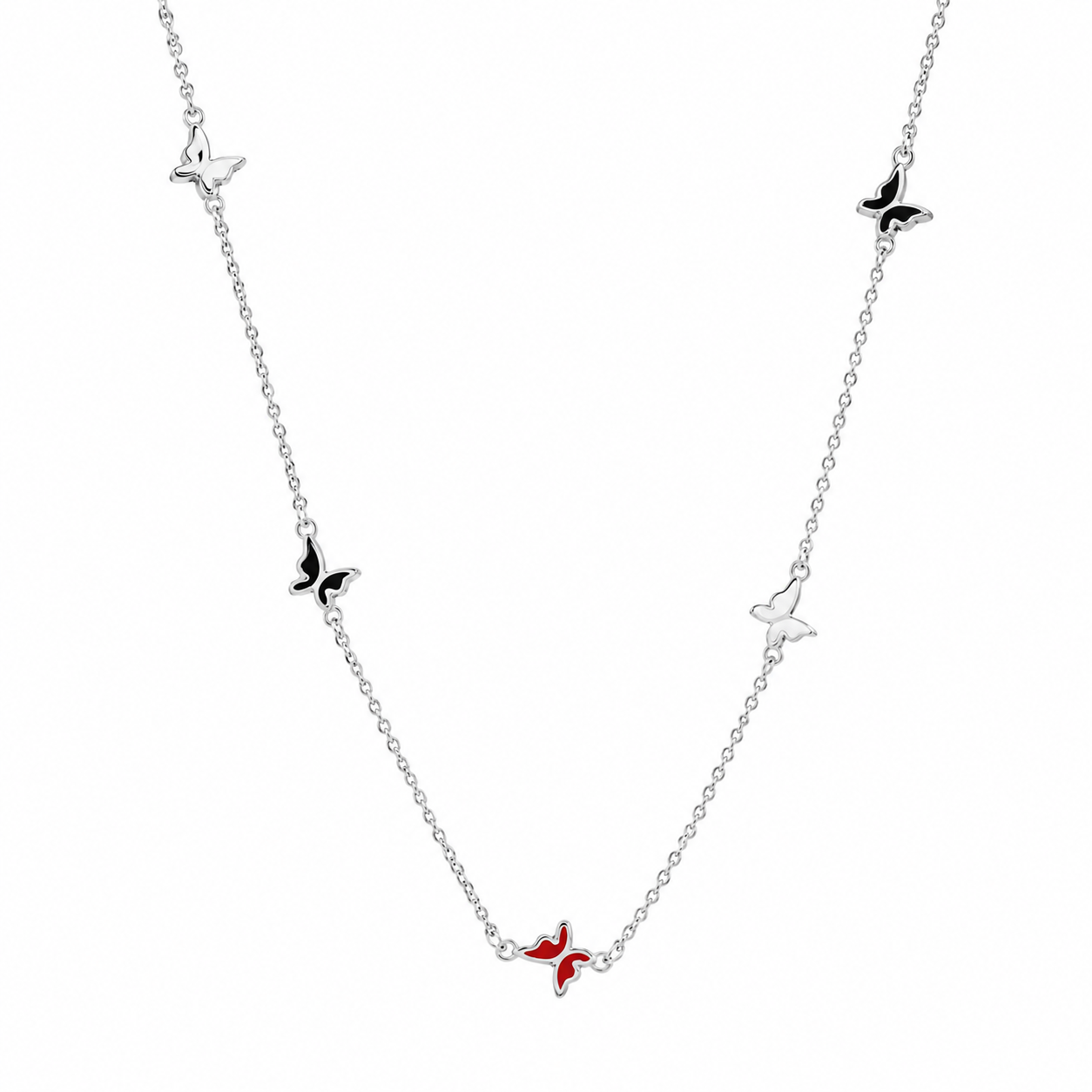 TGN00021 Enamel Butterfly Necklace