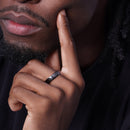 Anillo de águila octagonal con corte de diamante para hombre, de plata de ley 925 rodiada, de 18,9 mm x 18,3 mm - GMR00424