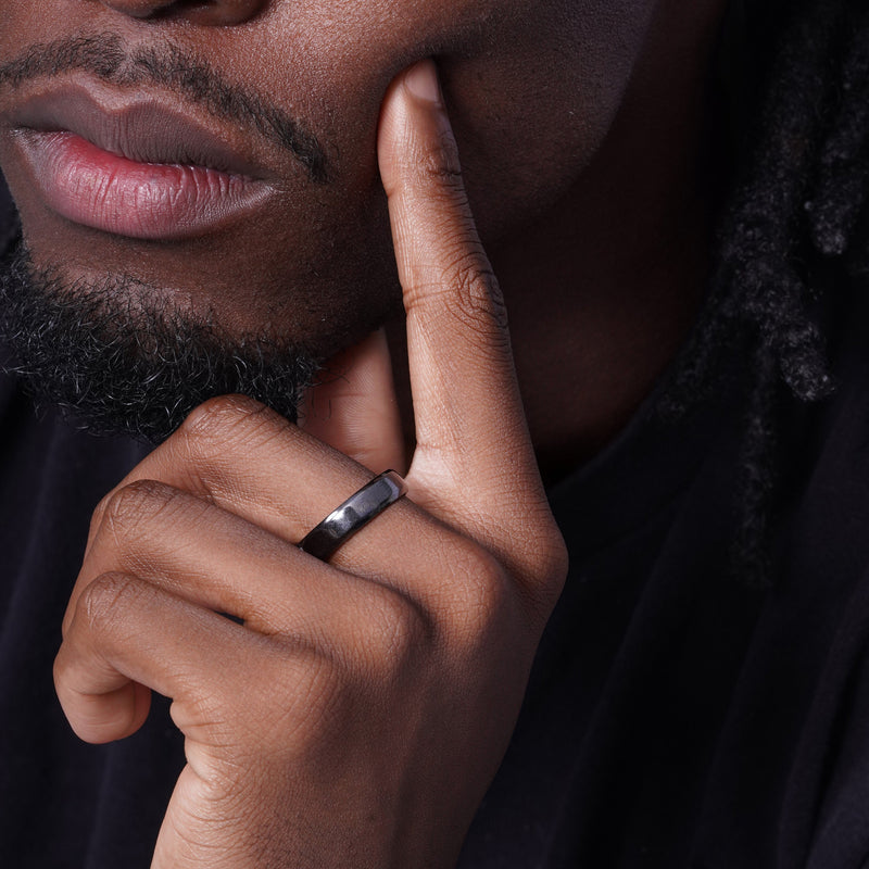 Anillo de águila octagonal con corte de diamante para hombre, de plata de ley 925 rodiada, de 18,9 mm x 18,3 mm - GMR00424