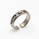 Oxidized 925 Sterling Silver Footprint Toe Ring - TR314