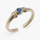 925 Sterling Silver Adjustable Colored CZ Accent Toe Ring - TR330