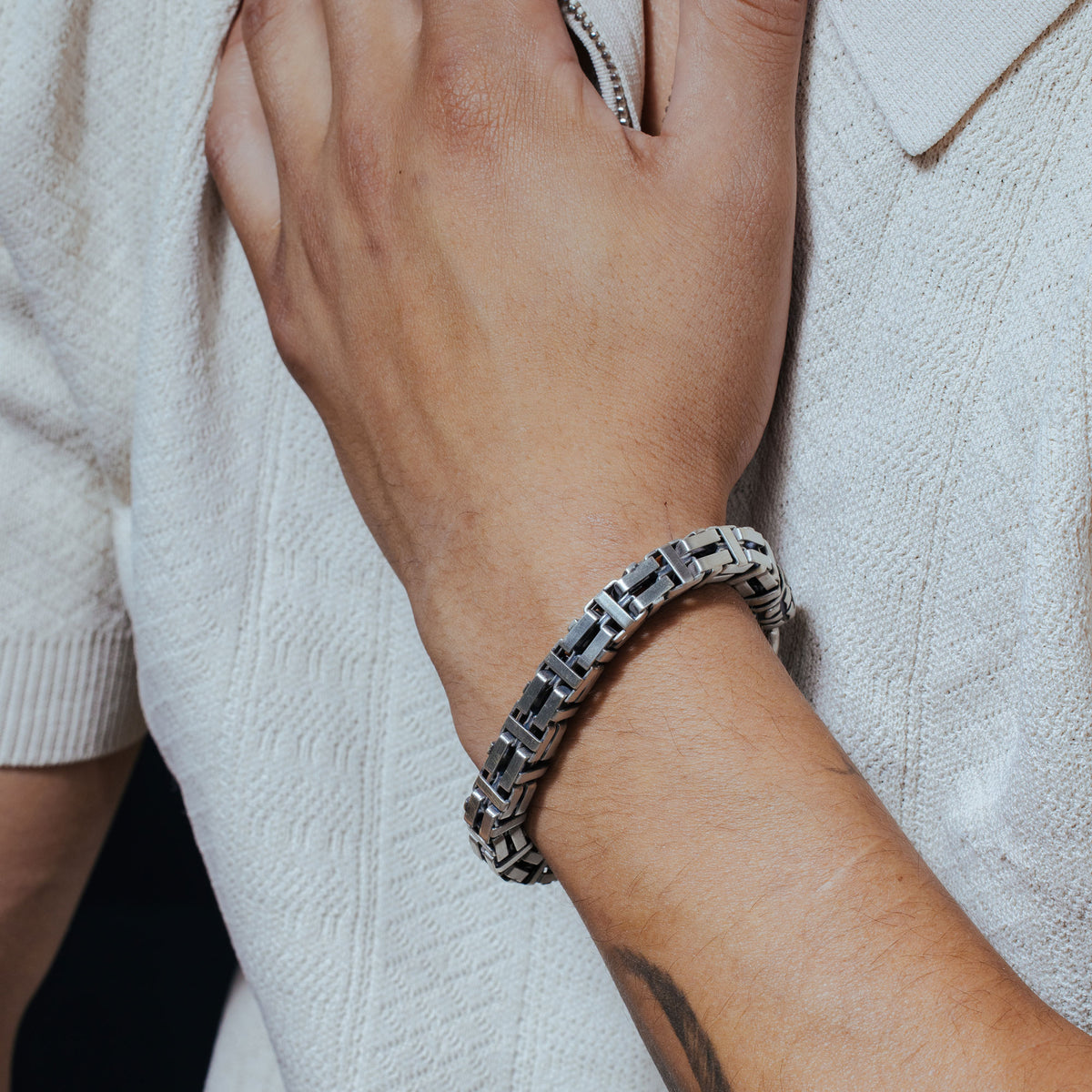 Oxidized Silver Presidential popular Bracelet