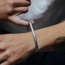 Gun Metal 925 Sterling Silver Half Round Hollow Snake Bracelet 6.3mm - VGB31