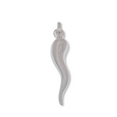 High Polished 925 Sterling Italian Horn 6.65mm x 26.1mm Pendant - ARP00064