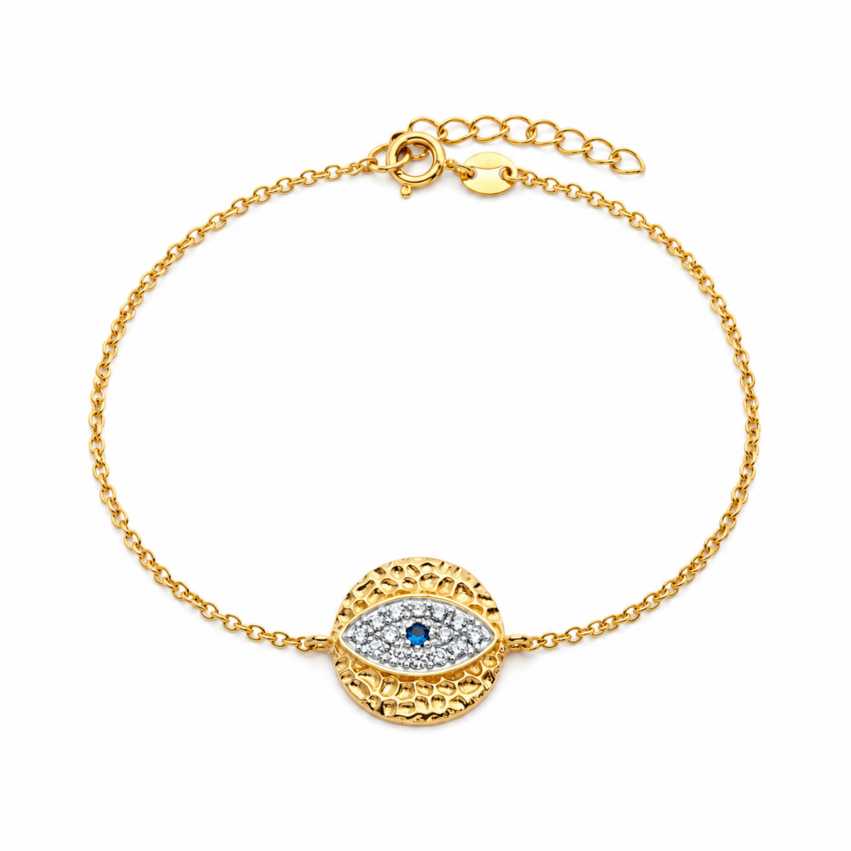 Pulsera de plata 925 chapada en oro con circonita cúbica - BGB00167