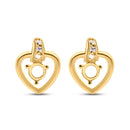 Gold Plated 925 Sterling Silver Personalized Hanging Heart Mounting with CZ - BGE00855GP