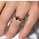 January Sterling Silver 925 Rhodium Plated CZ Center Birthstone Claddagh Ring - BGR01083JAN