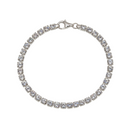 925 Sterling Silver 4mm Tennis Square Clear CZ Bracelet - BSB0015
