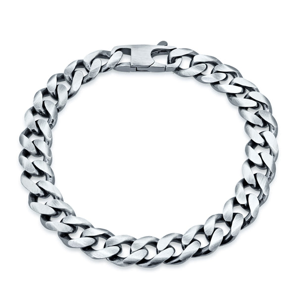 925 Sterling Gun Metal Plated Two Strand Franco and Cube Link