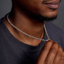 925 Sterling Silver Diamond Cut Forzatina Link 140 Chain 3.8mm - CH19-140