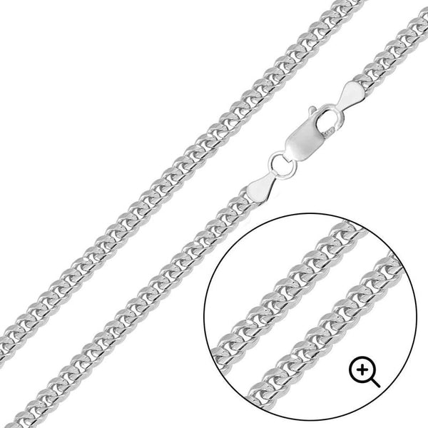 Silver 925 Rhodium Plated Miami Cuban Curb 160 Chain or Bracelet Link 5.5mm - CH316 RH