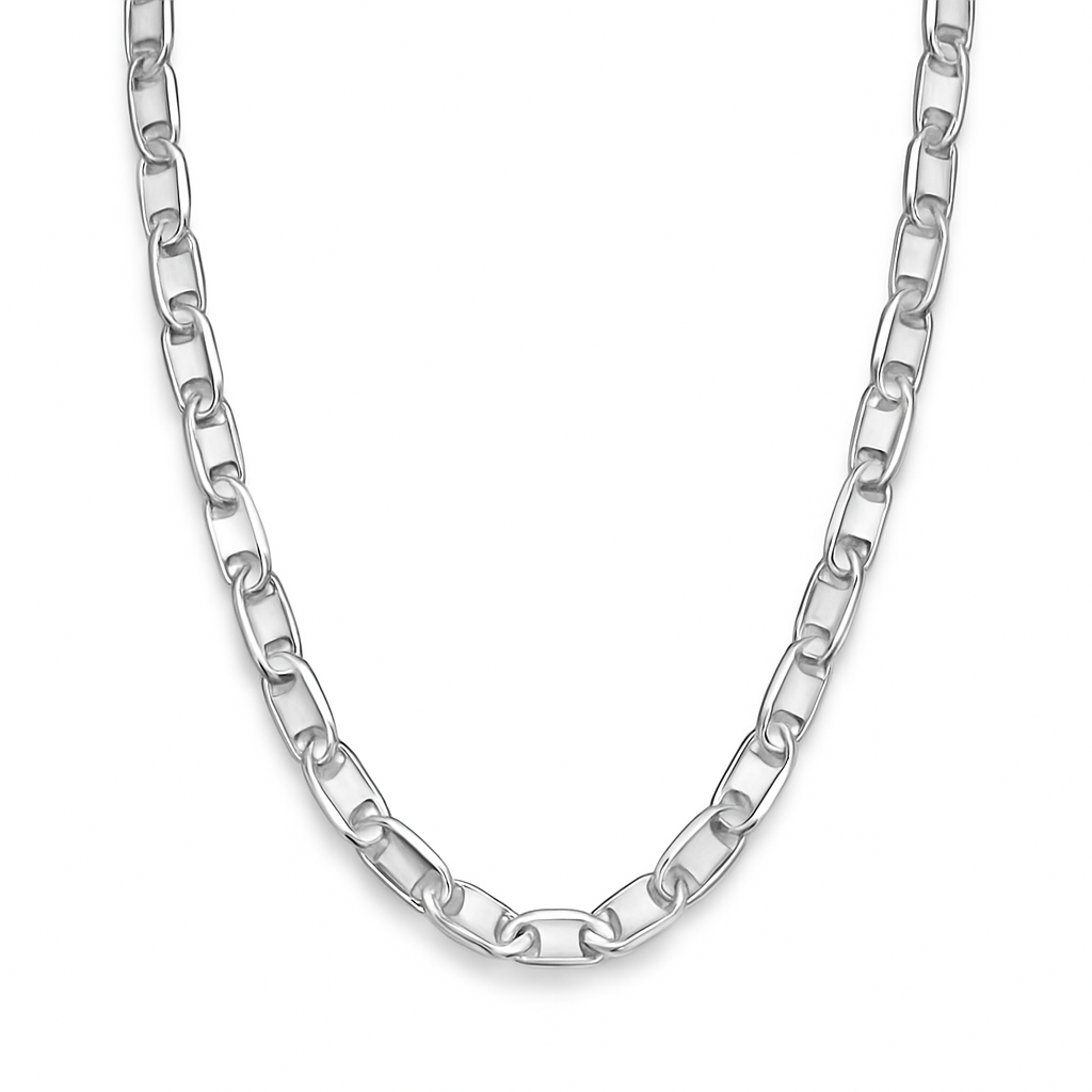 925 Sterling Silver Diamond Cut Six Sided Valentino Chain or