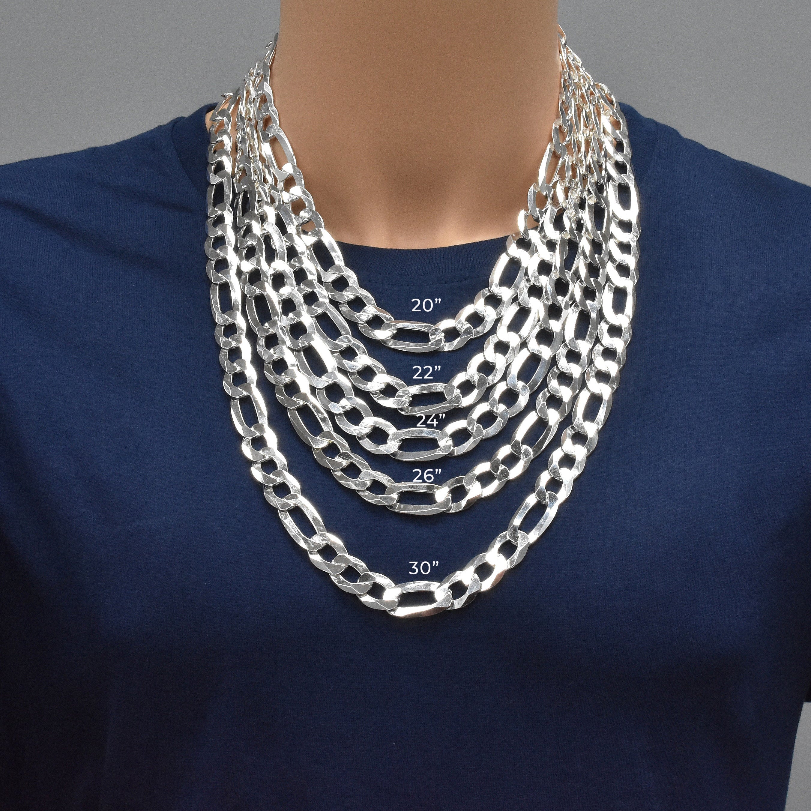 Figaro 350 Chain or Bracelet 14mm - CH611B