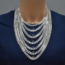 Curb 250 Cadena o pulsera lisa de 1 lado con corte de diamante y 1 lado de 8,9 mm - CH633