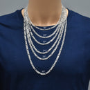 Cadena o pulsera Figaro 120 con talla de diamante de 4,9 mm - CH636