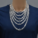 Pulsera y cadena Figaro 180 con talla de diamante de 7,8 mm - CH638